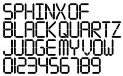 preview of my 'digital clock' font